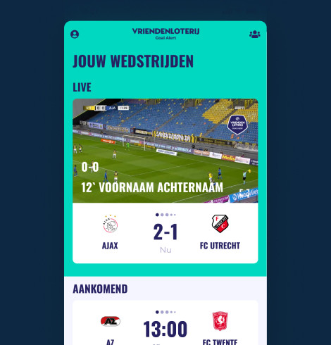 Vriendenloterij Goal Alert app